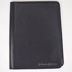 Johnson and Johnson Padfolio Portfolio Black Vinyl JnJ Career Binder Interview